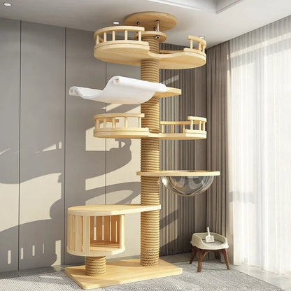 Arbre à chat avec maison et transat