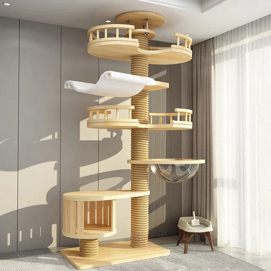 Arbre à chat avec maison et transat