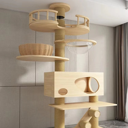 Arbre à chat avec maison et transat