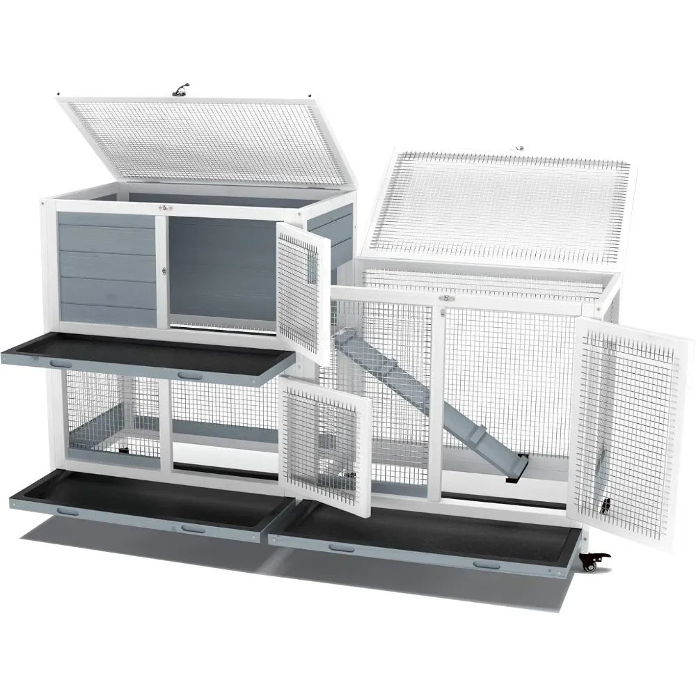 Clapier scandinave à deux étages